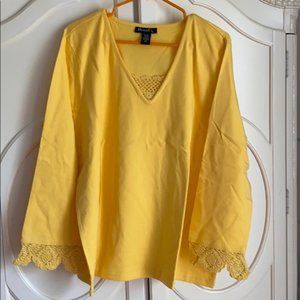 Denim & Co Yellow Top
